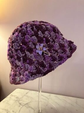 NWOT! Handmade Crochet Bucket Hat